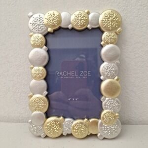 Rachel Zoe New York Christmas Ornament Picture Frame Photo 4 x 6 Inch